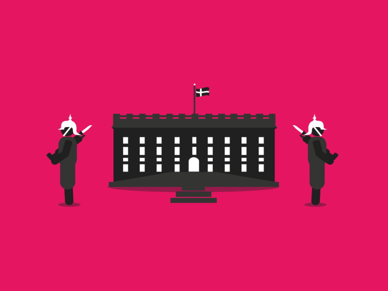 Palace guards loop animation