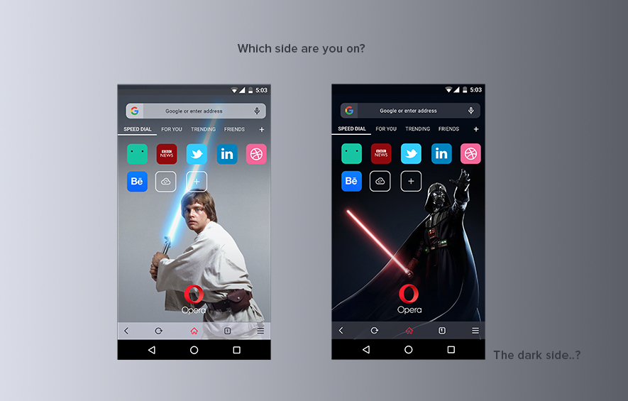 Light and dark theme study