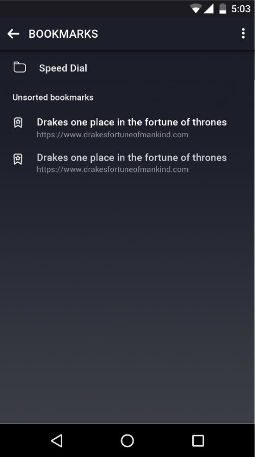 Bookmarks, dark