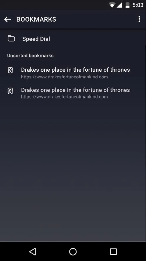 Bookmarks, dark