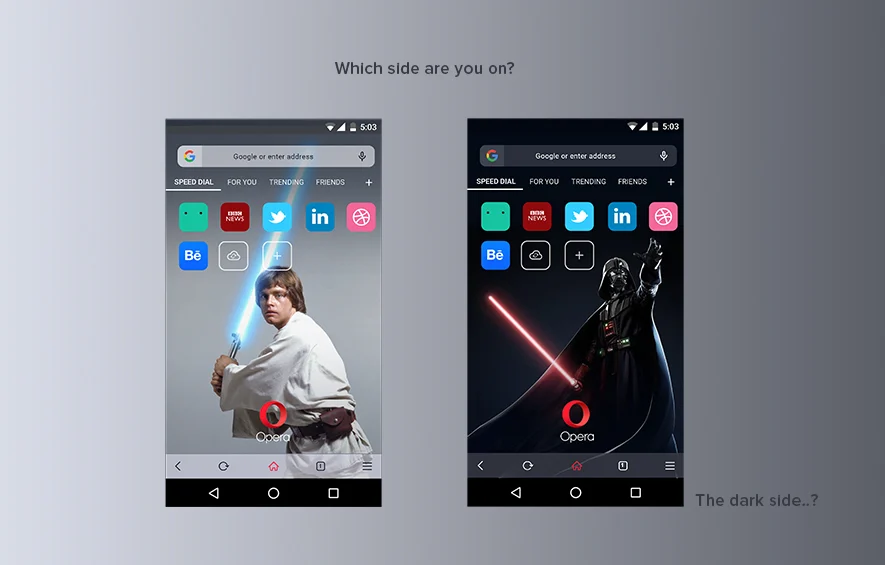 Light and dark theme study