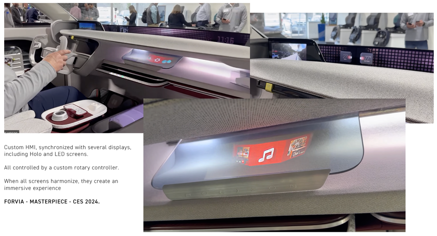 Forvia Masterpiece custom HMI, CES 2024