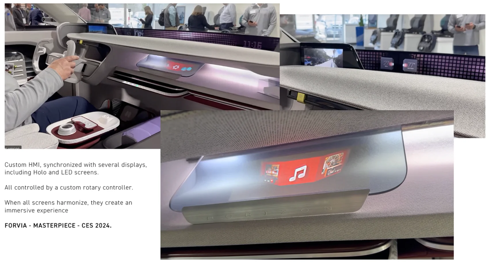 Forvia Masterpiece custom HMI, CES 2024