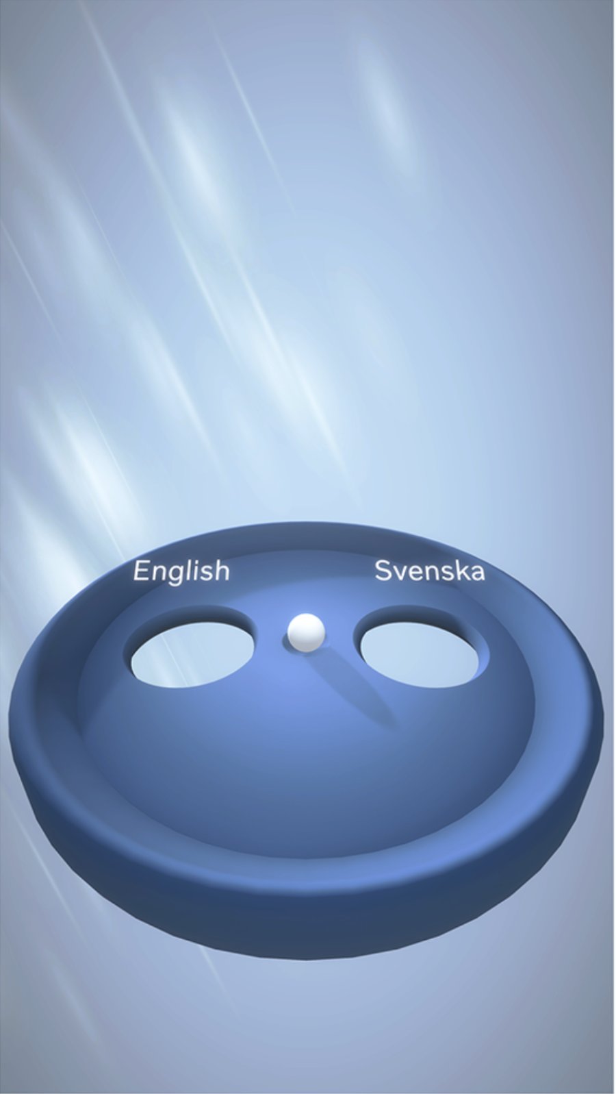 Language select on the balance disc
