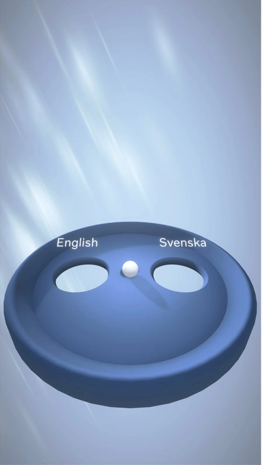 Language select on the balance disc