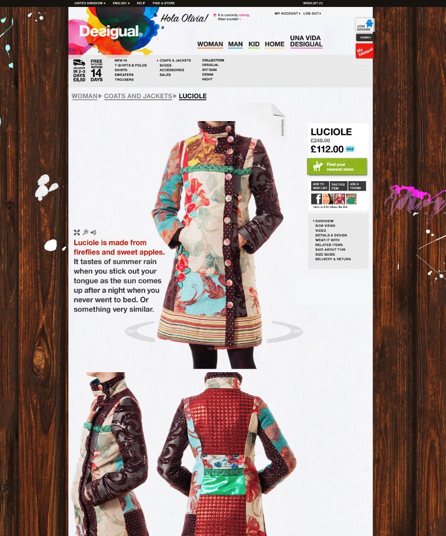 Desigual product page