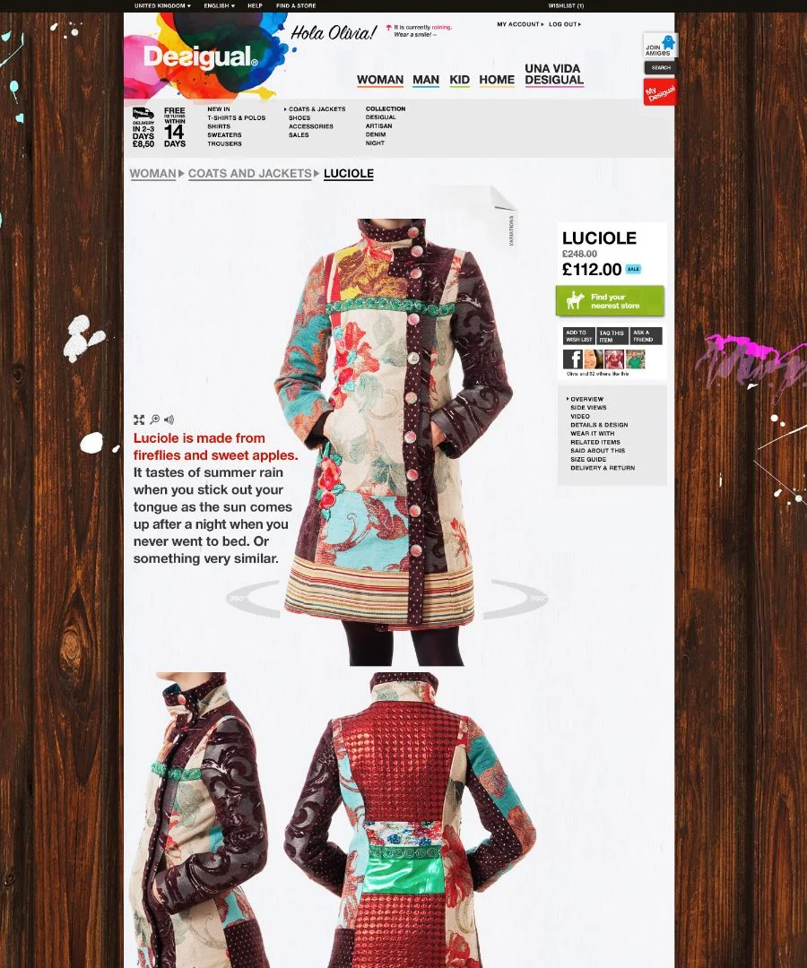 Desigual product page