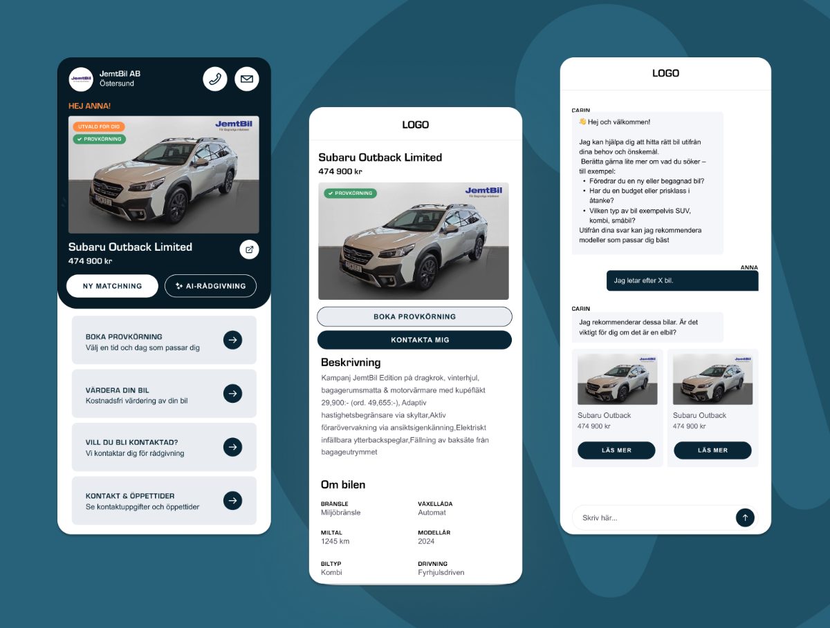 JemtBil car matching concept